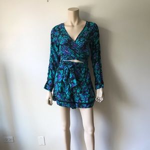 New Zimmerman Floral silk romper size M